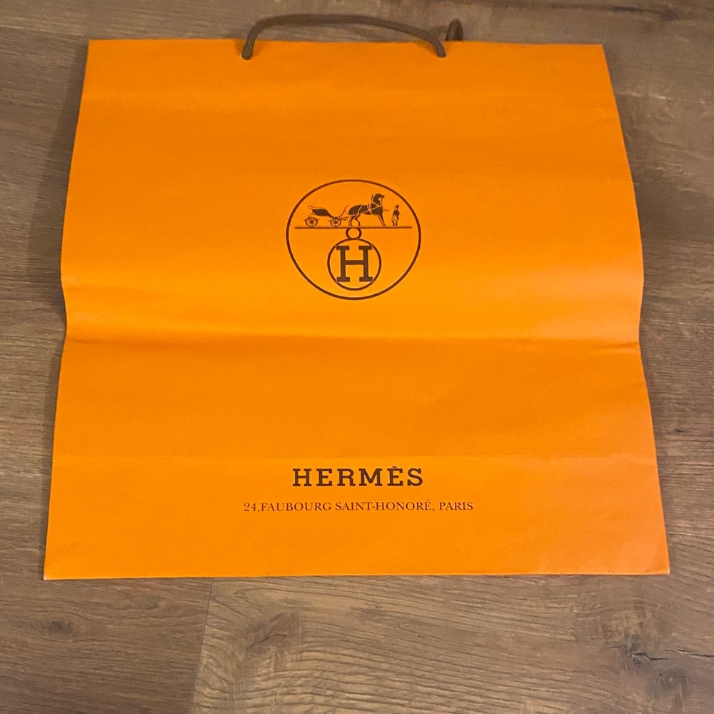 Hermes Vibrant Orange gift bag